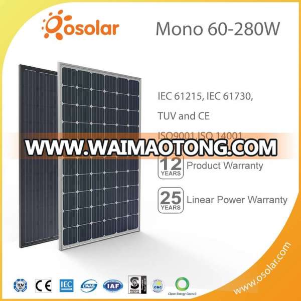 260W 270W 280W paneles solares,60 cells solar pv panel,mono solar module | mono solar